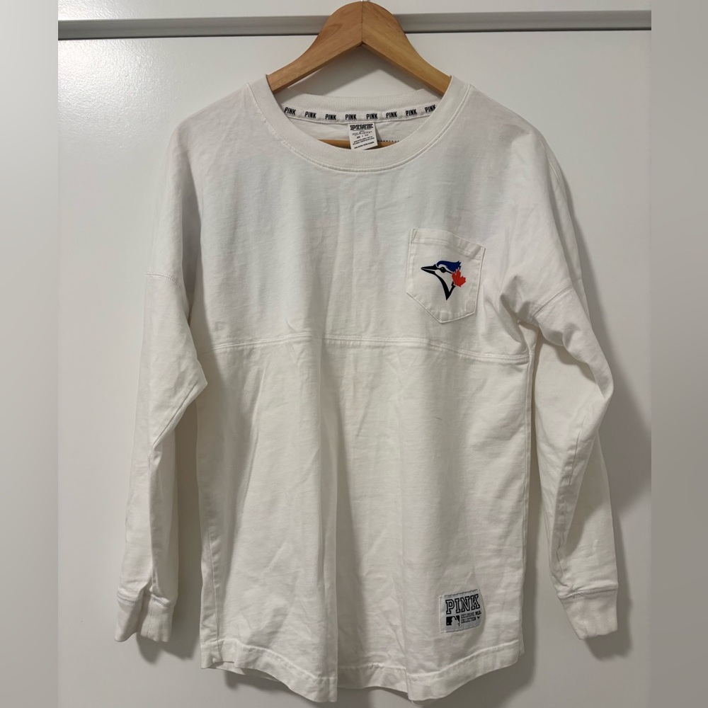 Rare PINK Victoria's Secret Toronto Blue Jays Sequinned Spirit Jersey XS